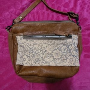 Myra Bag crossbody brown and peach floral